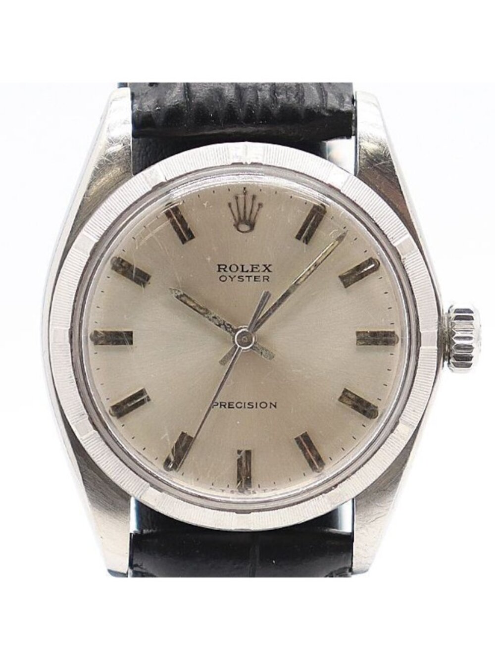 Rolex Oyster Precision Manual Wind Silver Dial Watch